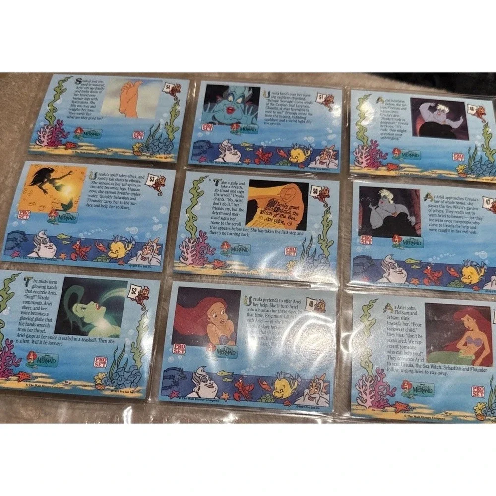 Disney Little Mermaid 1991 Pro Set Complete 90 Card Set 15 Sketch 15 Standups